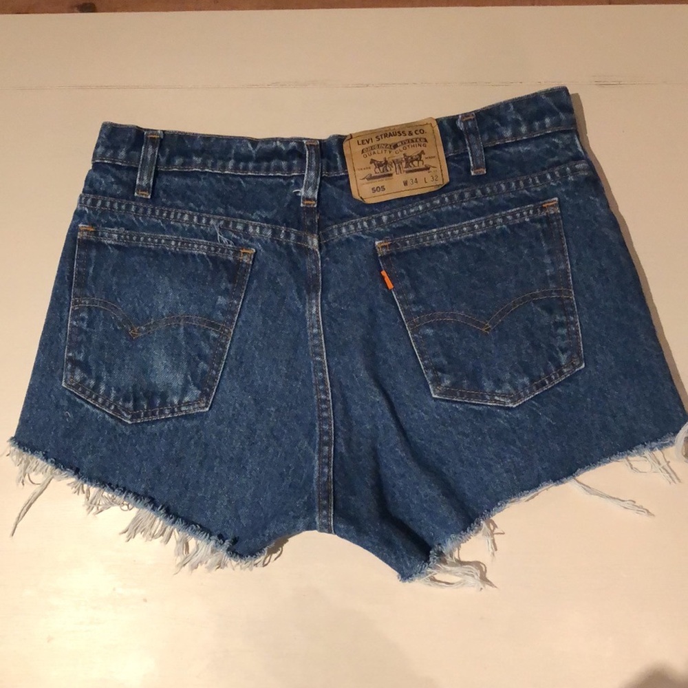 Levi’s Vintage 505 ORANGE Tab W34 Denim Cutoffs
